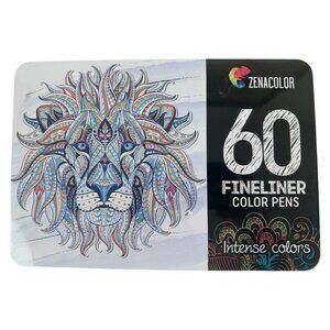 ZENACOLOR 60 Color PENS Markers Intense Scrapbooking Coloring Line NEW